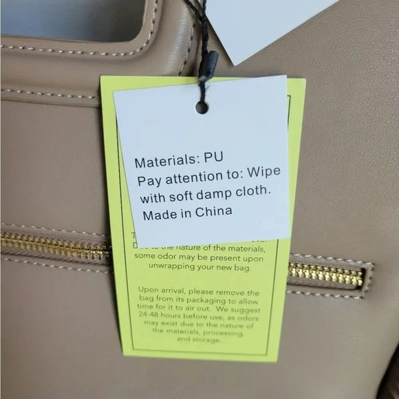 AHDORNED, New, Dakota Taupe Vegan Leather Fringe Crossbody Purse Tote Bag - Picture 14 of 15